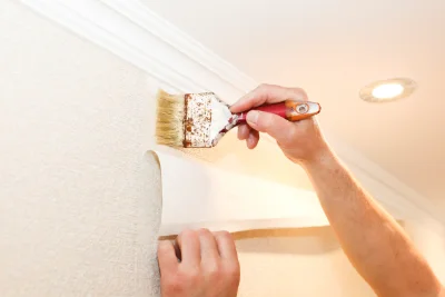 Pose de papier peint à la Chaudière — revêtements muraux et toiles de verre